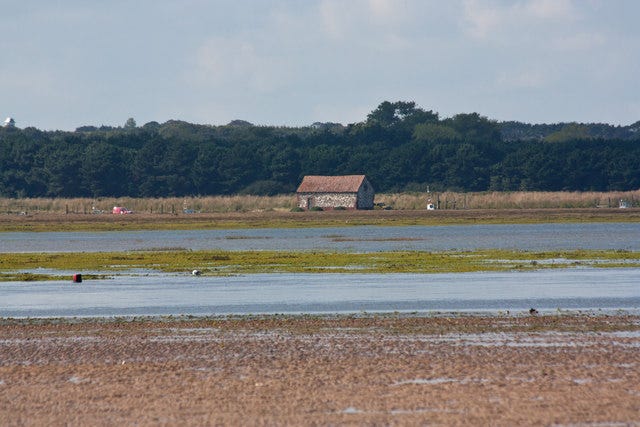 Postman approaching the old coal barn