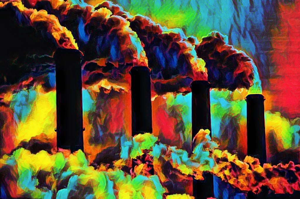 Power generation pollution image.