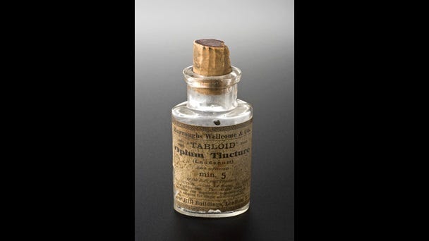 Bottle of opium tincture or laudanum - The British Library