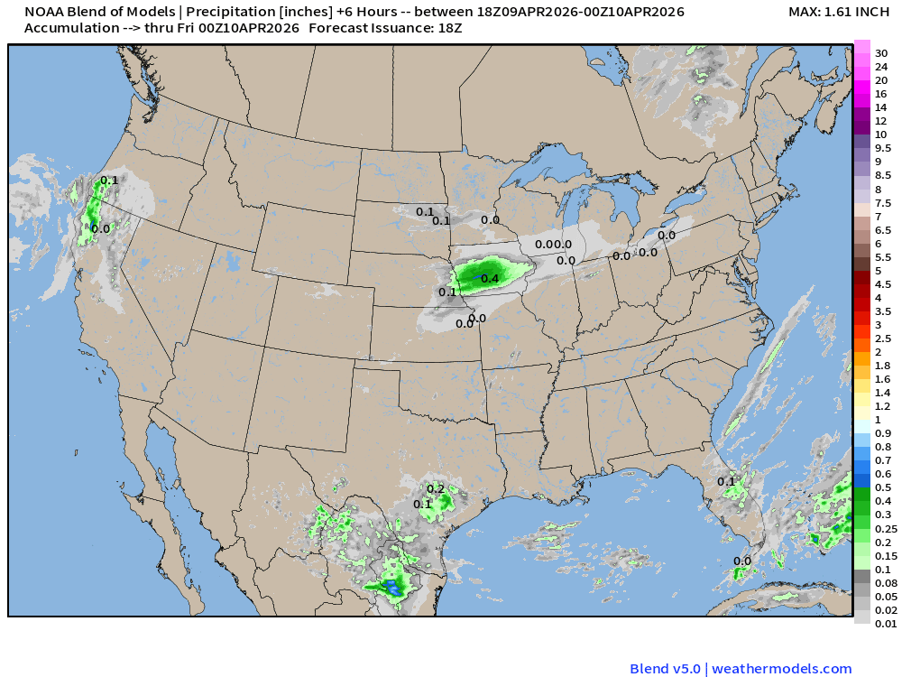 April 9, 2026 Thursday Spring Weather - by Dr. Ryan Maue