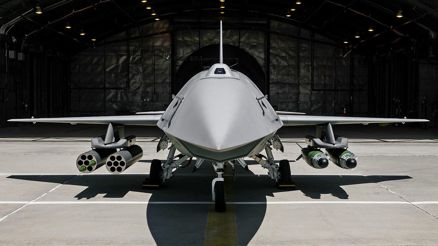 New imagery shared with TWZ by Anduril shows its YFQ-44A Fury collaborative combat aircraft prototype configured with air-to-ground weapons, providing the clearest indication yet that the CCA is being developed for strike missions in addition to its primary air-to-air role. The imagery is particularly notable because Anduril executives recently told The War Zone that the company had begun integration and fit checks for a range of air-to-ground weapons, but had not yet flight-tested those weapons from Fury.