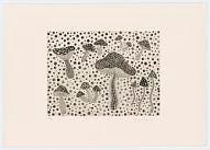 Yayoi Kusama, Mushrooms, etching, 1995, Smithsonian National Museum of Asian Art Yayoi Kusama, Mushrooms, etching, 1995, Smithsonian National Museum of Asian Art