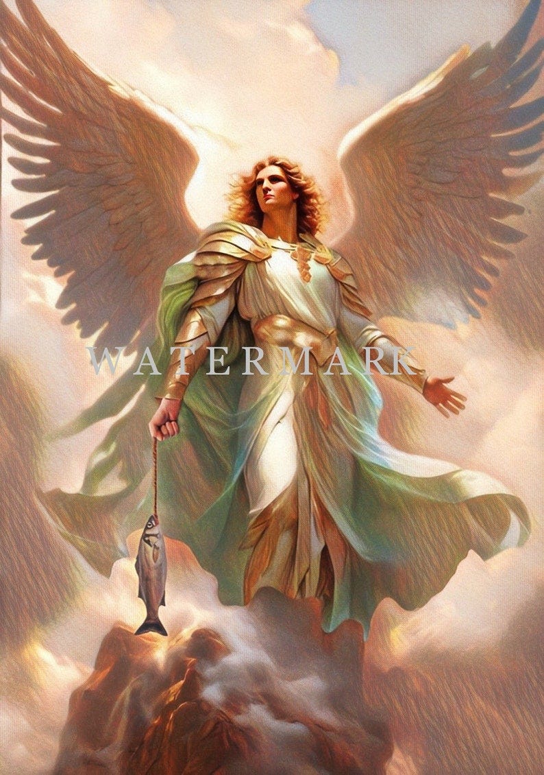 St. Raphael the Archangel Custom Digital Oil Painting DIGITAL DOWNLOAD image 1 St. Raphael the Archangel Custom Digital Oil Painting DIGITAL DOWNLOAD image 1