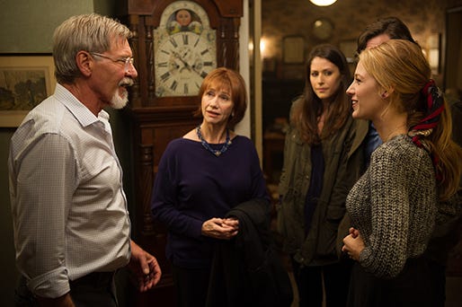 Harrison Ford, Kathy Baker, Amanda Crew and Blake Lively star in "The Age of Adaline," a 2015 Lionsgate film directed by Lee Toland Krieger. Harrison Ford, Kathy Baker, Amanda Crew and Blake Lively star in "The Age of Adaline," a 2015 Lionsgate film directed by Lee Toland Krieger.