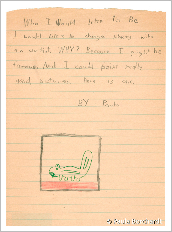 Who I Would Like To Be, 2nd Grade (graphite & colored pencil)