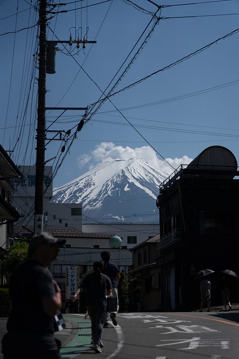 Left: Japanese Cherry Blossoms | Middle: Mount Fuji | Right: Tokyo's Golden Gai