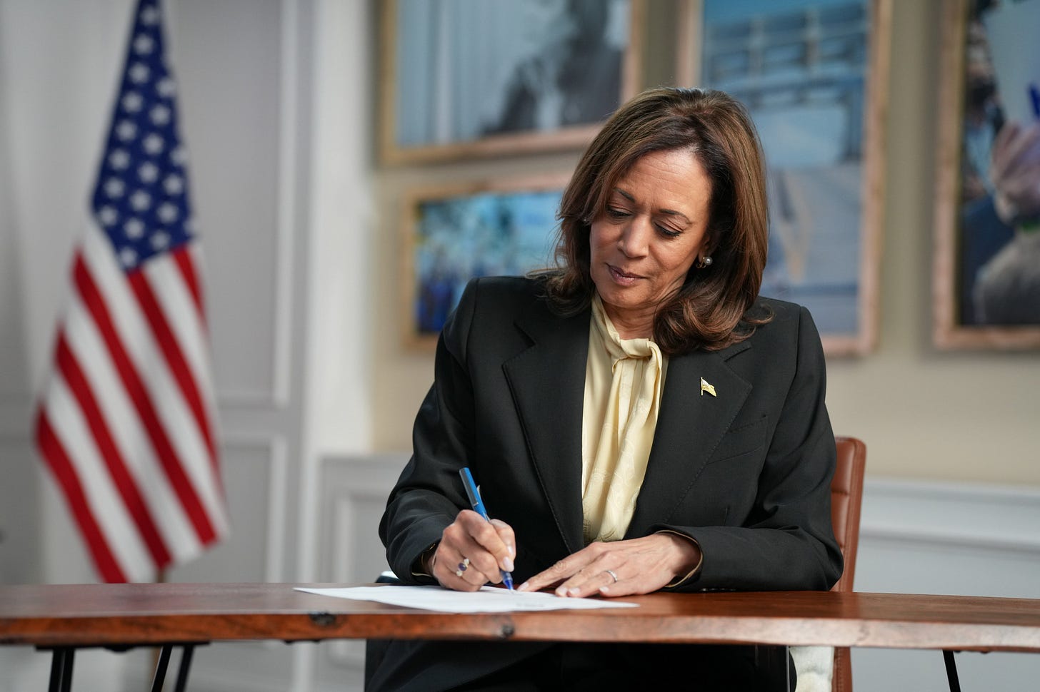 Vice President Harris signs forms declaring her candidacy for President of the United States. Vice President Harris signs forms declaring her candidacy for President of the United States.