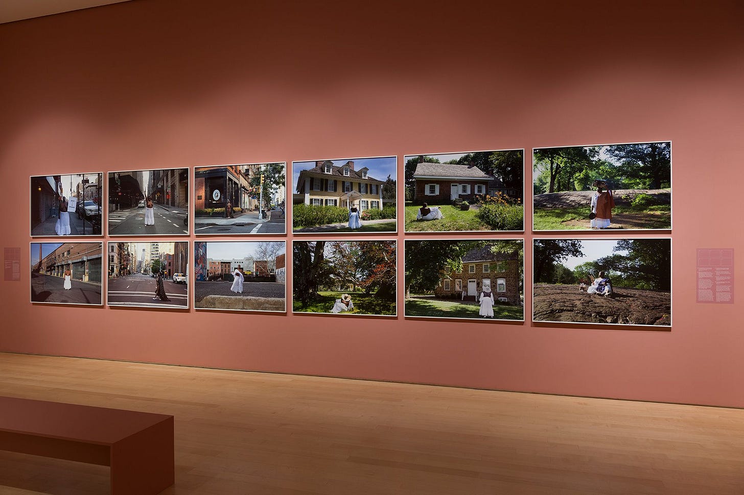 The exhibition spans a decade's worth of Faustine's work, a journey she describes as "time travel" in uplifting Black voices of the past, present and future. The exhibition spans a decade's worth of Faustine's work, a journey she describes as "time travel" in uplifting Black voices of the past, present and future.