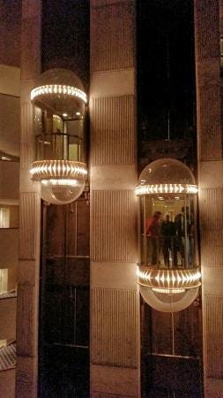 The glass elevators were so cool!!!
