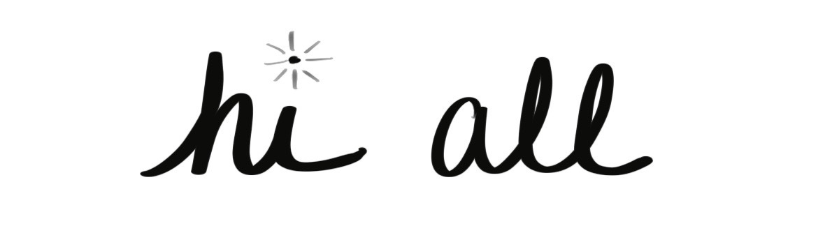 handwritten text: hi all