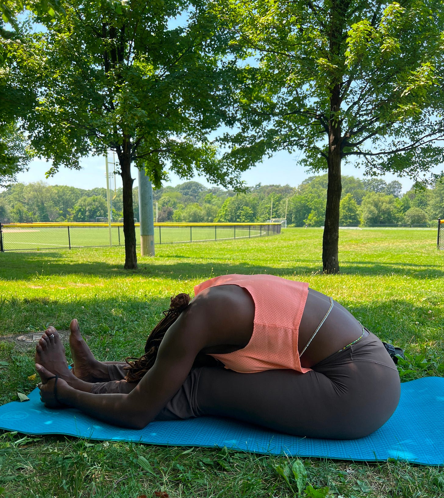 Forward fold yoga pose