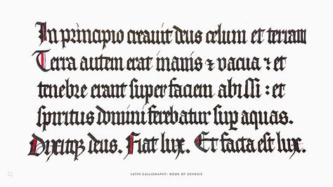 Calligraphy in different times and countries.
