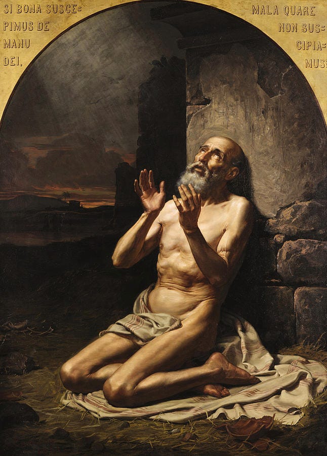 Job on the Dunghill Painting by Gonzalo Carrasco