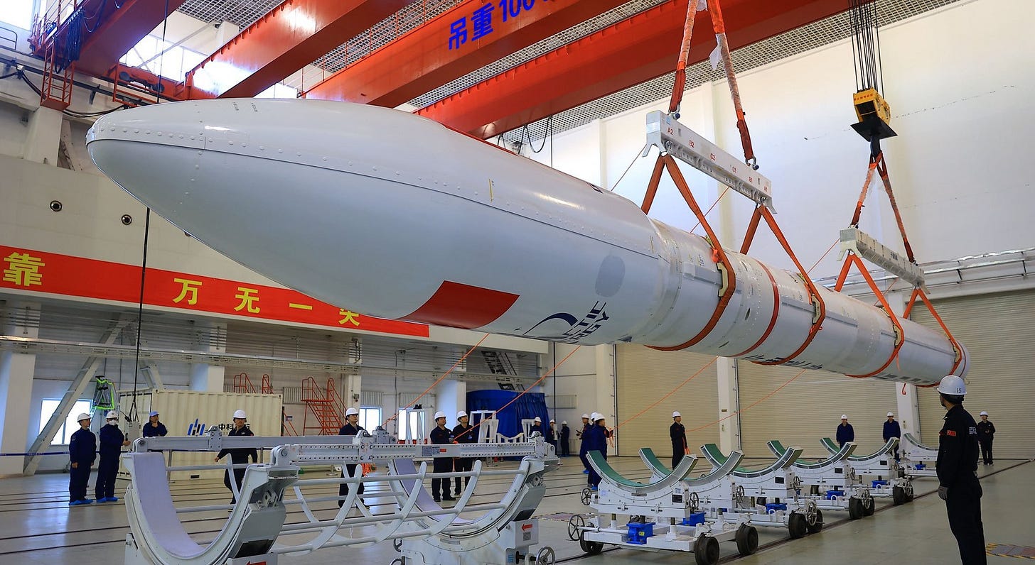 The Ceres-1 Y16 vehicle during launch preparations before being rolled out to the launch site.