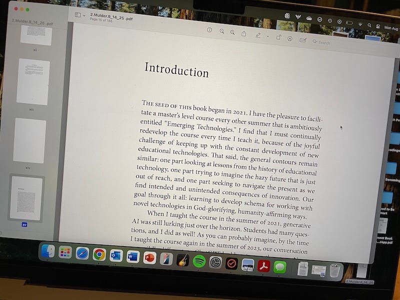 The "Introduction" page of Dr. Dave's book about AI for Christian educators The "Introduction" page of Dr. Dave's book about AI for Christian educators