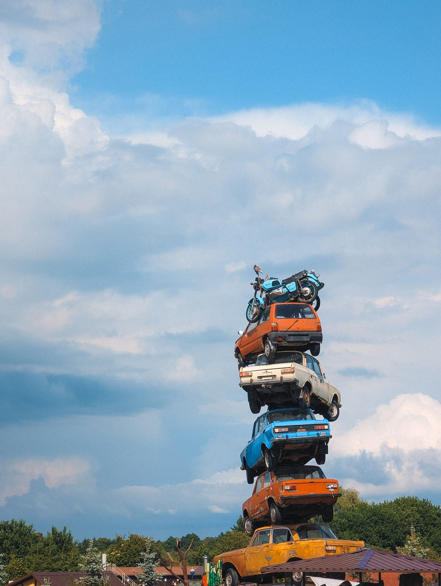 A stack of cars A stack of cars