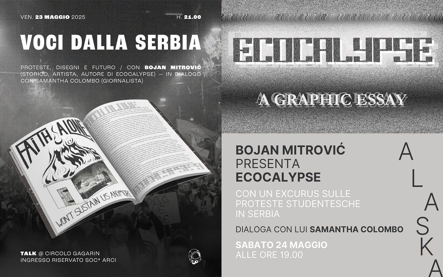 Le serate sulla Serbia al Circolo Gagarin e alla Libreria Alaska