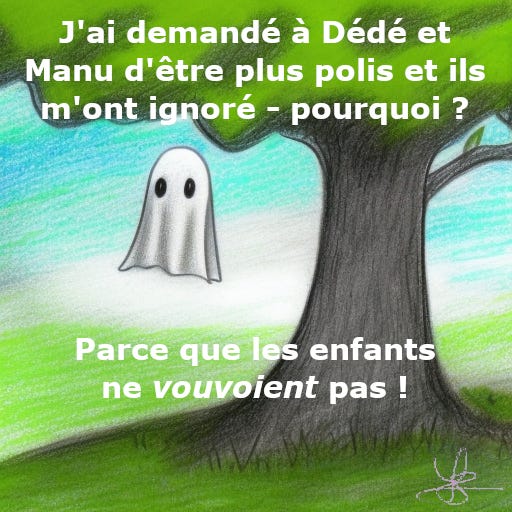 Ghost by tree comic