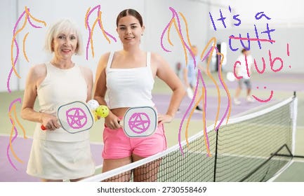 pov: a white woman tries to get you to play pickleball 