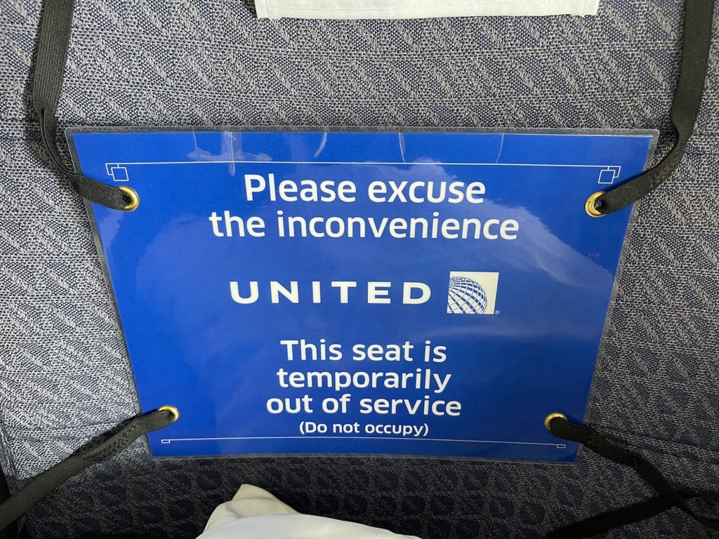 United blocked seats United blocked seats