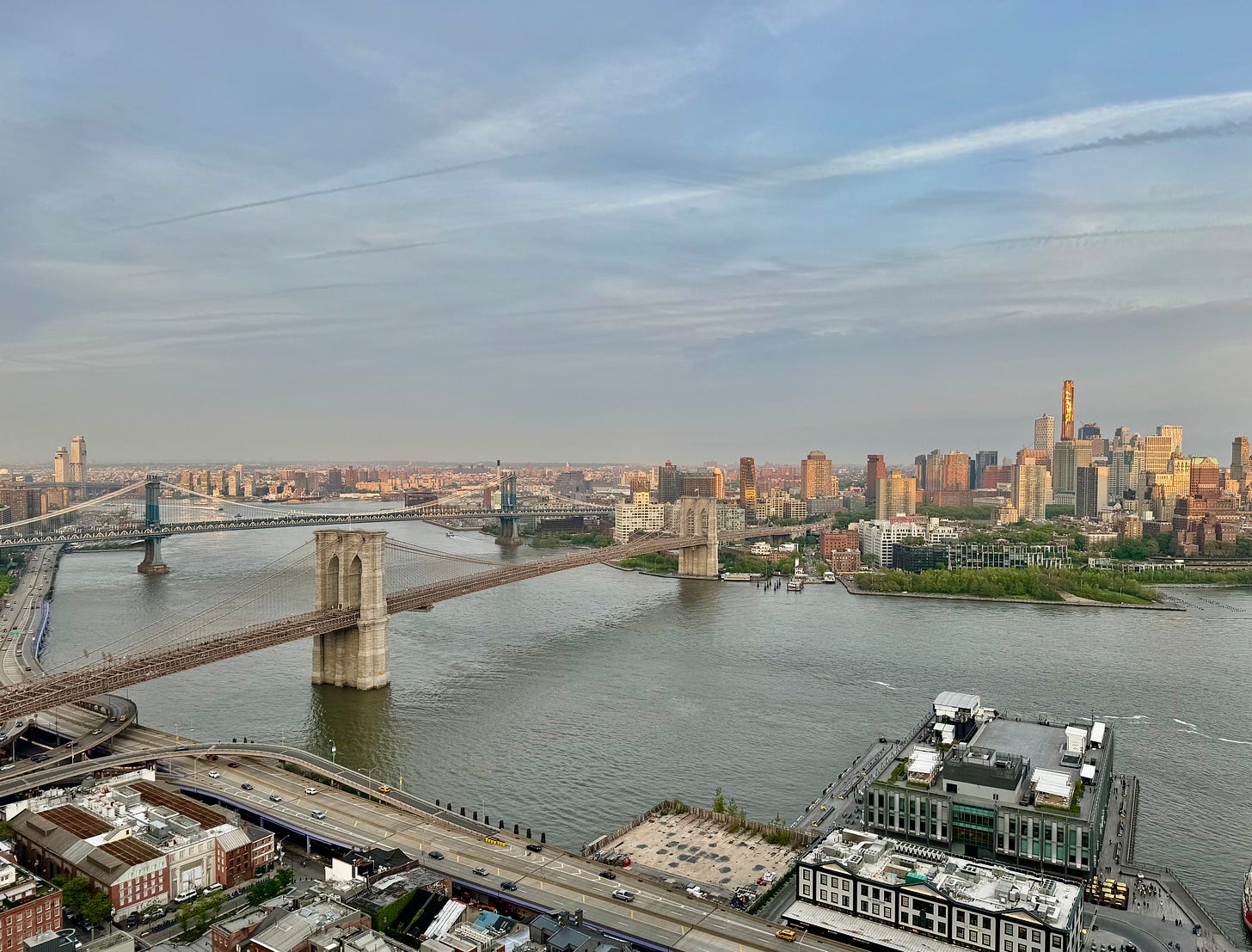 Rooftop view over the South Street Seaport and The Rooftop at Pier 17 (Photo: Oliver Bouchard)
