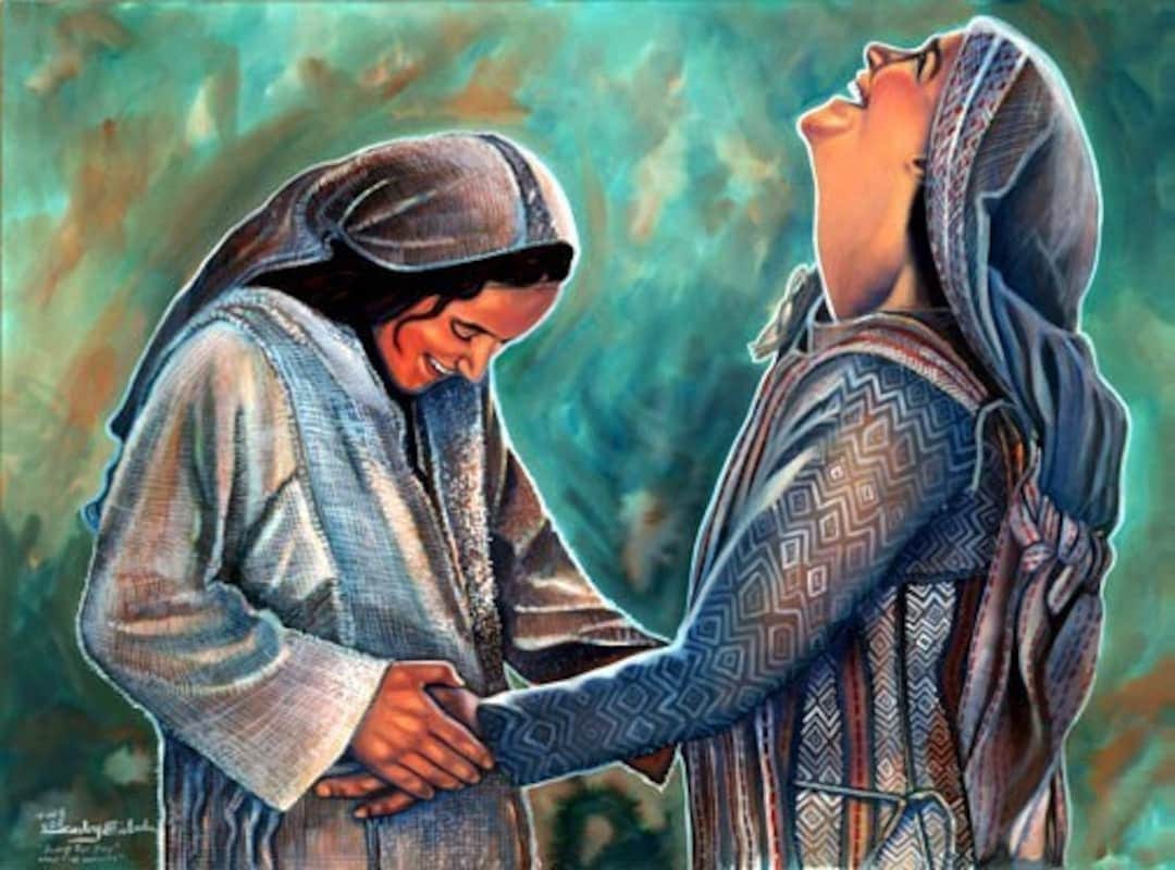 Jump for Joy Visitation Mary and Elizabeth 16x20 Matted - Etsy