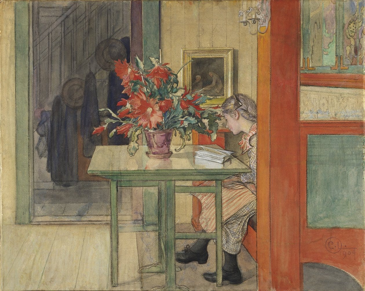 Lisbeth Reading by Carl Larsson