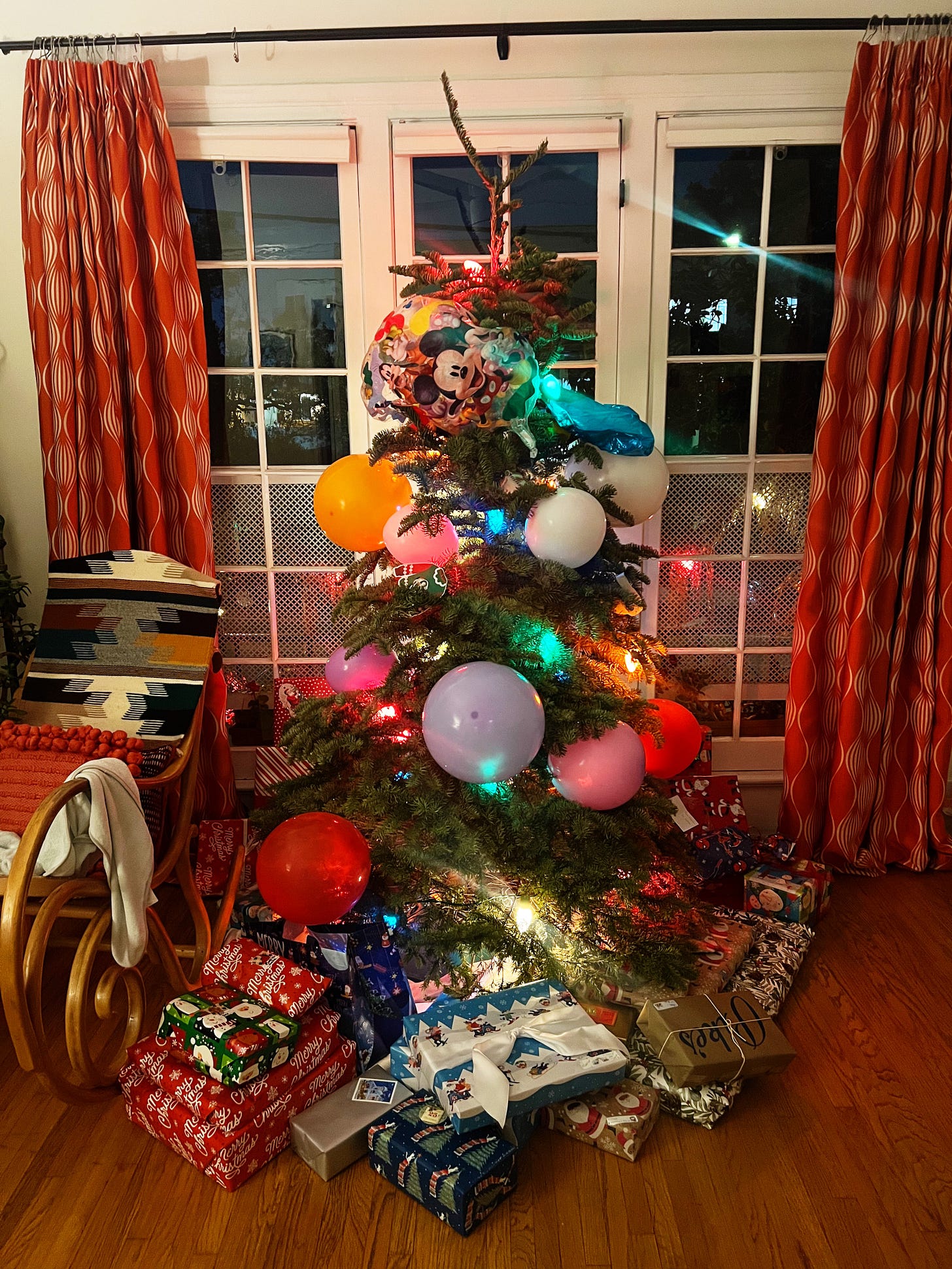 A photo of the author's tree. A photo of the author's tree.