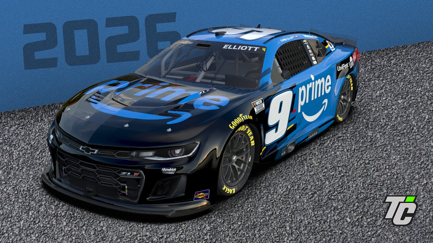 Chase Elliott 2026 Prime Video paint scheme Hendrick Motorsports NASCAR Cup Series Chase Elliott 2026 Prime Video paint scheme Hendrick Motorsports NASCAR Cup Series