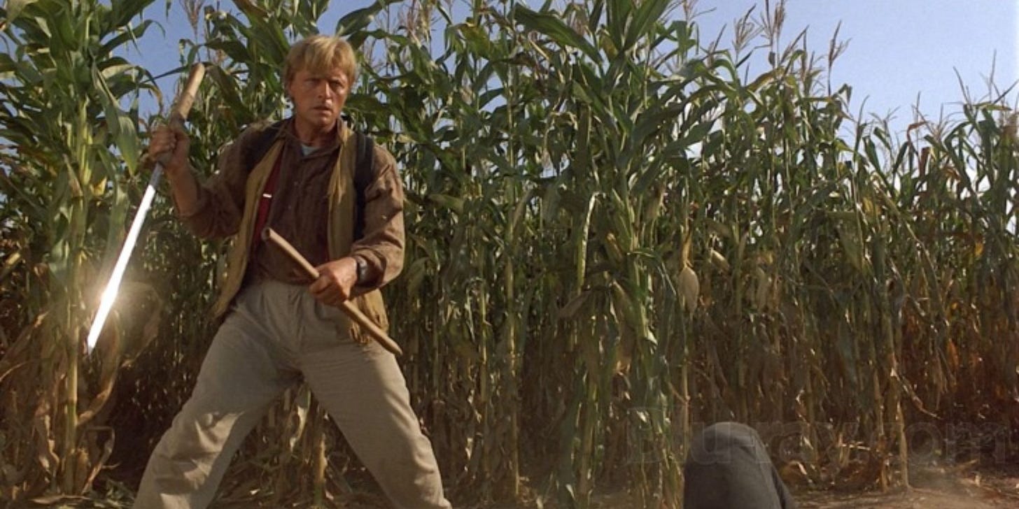 Rutger Hauer in the 1989 action comedy Blind Fury.