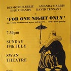 Theatre Deep Dive: David Tennant in 'For One Night Only' at the RSC Fringe Festival (1998)