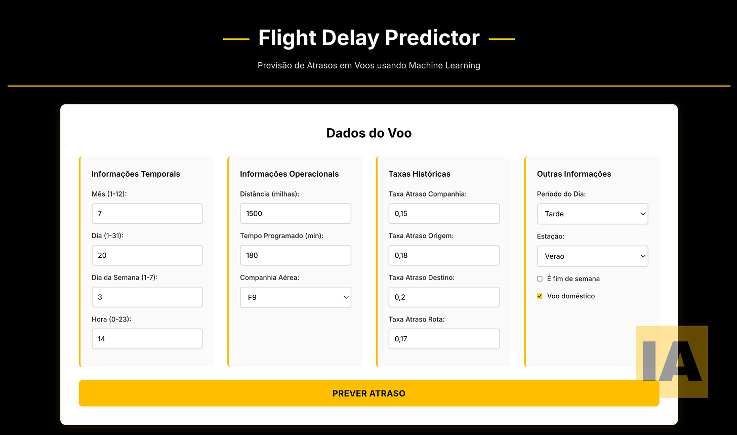 Aplicativo de Predição de Atraso de Vôos Aplicativo de Predição de Atraso de Vôos