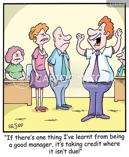 Credit-taking Cartoons and Comics - funny pictures from CartoonStock