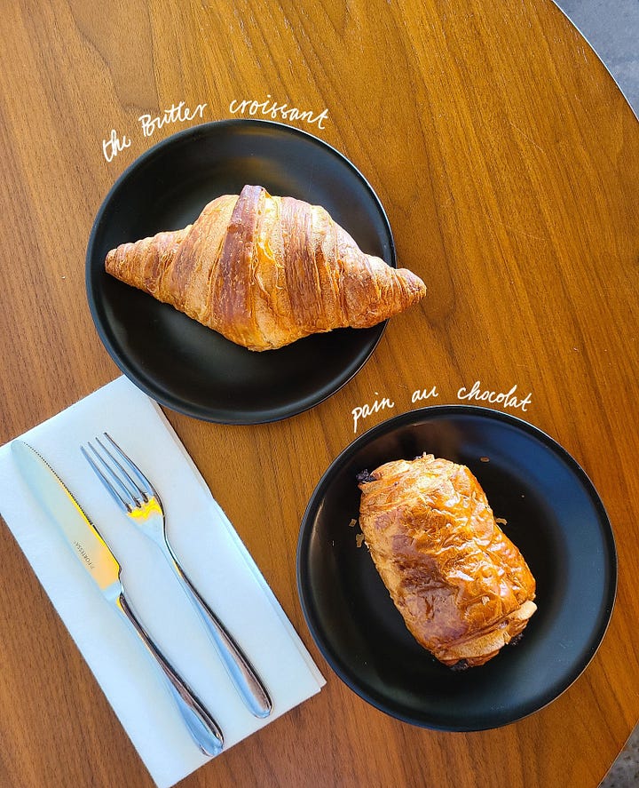 The Lights Cafe butter and chocolate croissants