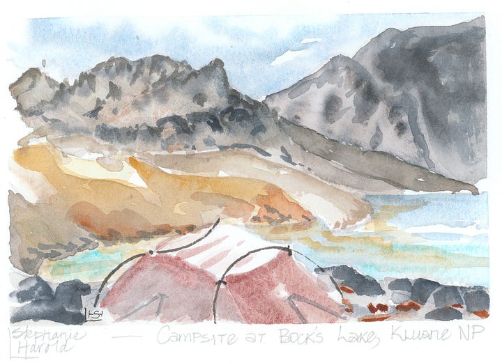 watercolor images from Kluane National Park