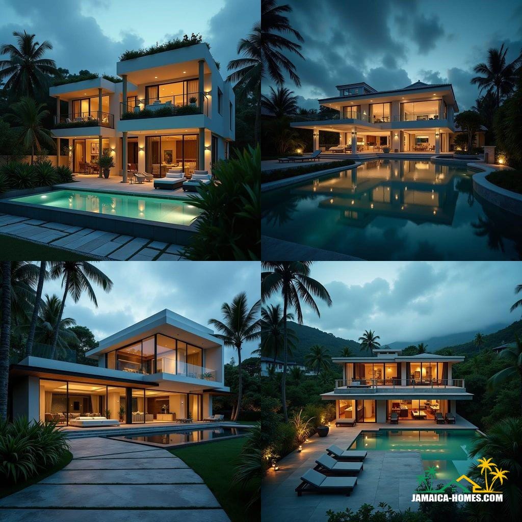 Modern luxury residential real estate, jamaica caribbean