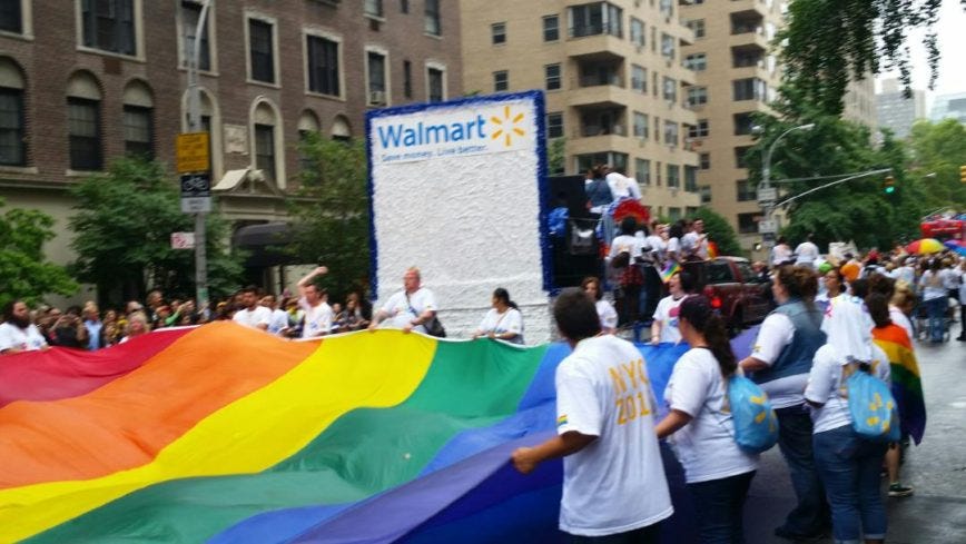 Walmart, Comcast Celebrate Gay Pride