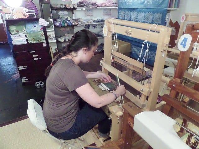 Me on the Weaving Loom Me on the Weaving Loom