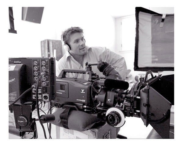 Rod Roddenberry behind camera directing star trek nation project Rod Roddenberry behind camera directing star trek nation project