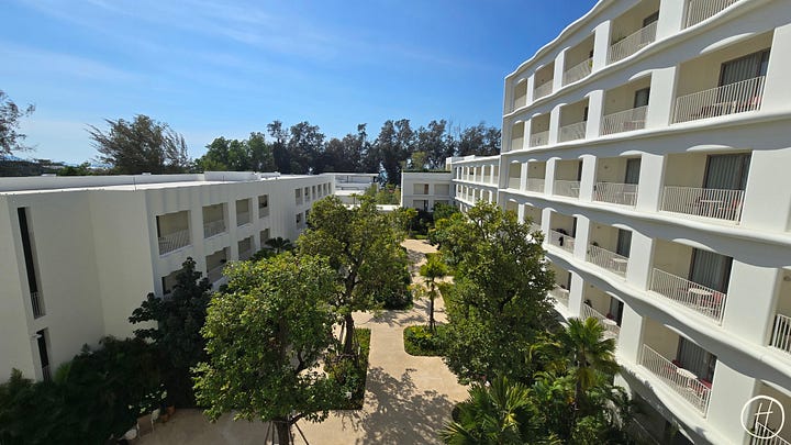 Standard King at Standard Pattaya: Entry hallway, bed zone and balcony