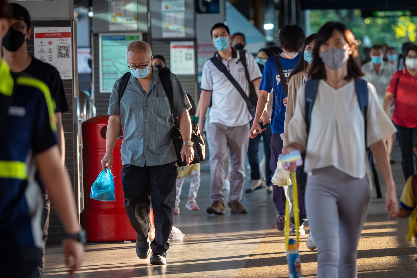 Mask is mandatory in public transport.