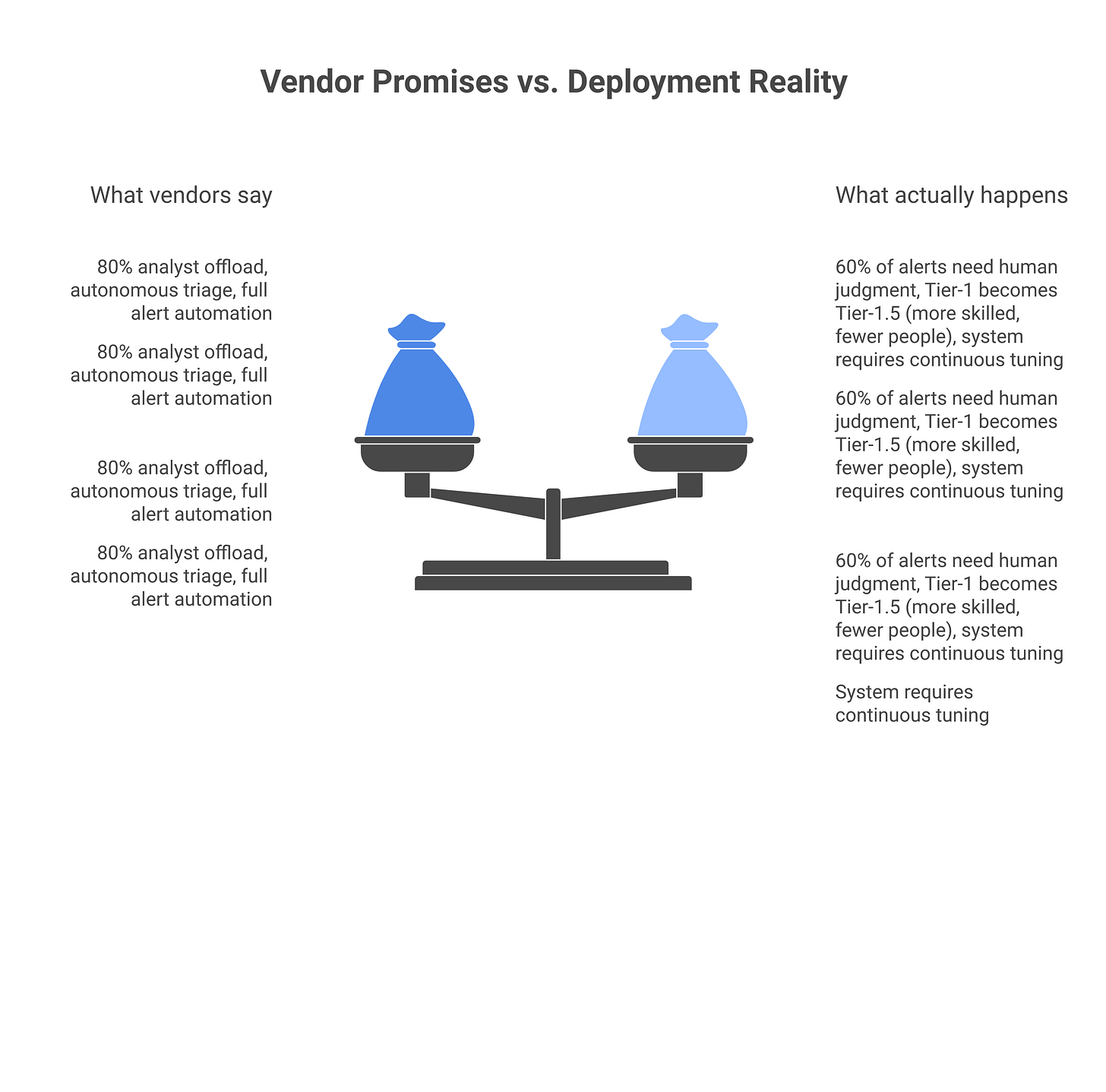 IMAGE 2: Pitch vs. reality, AI SOC promise breakdown