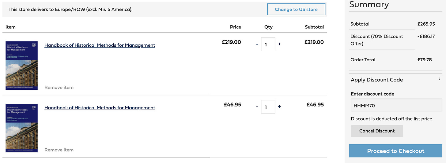 Discounts applied for the Handbook