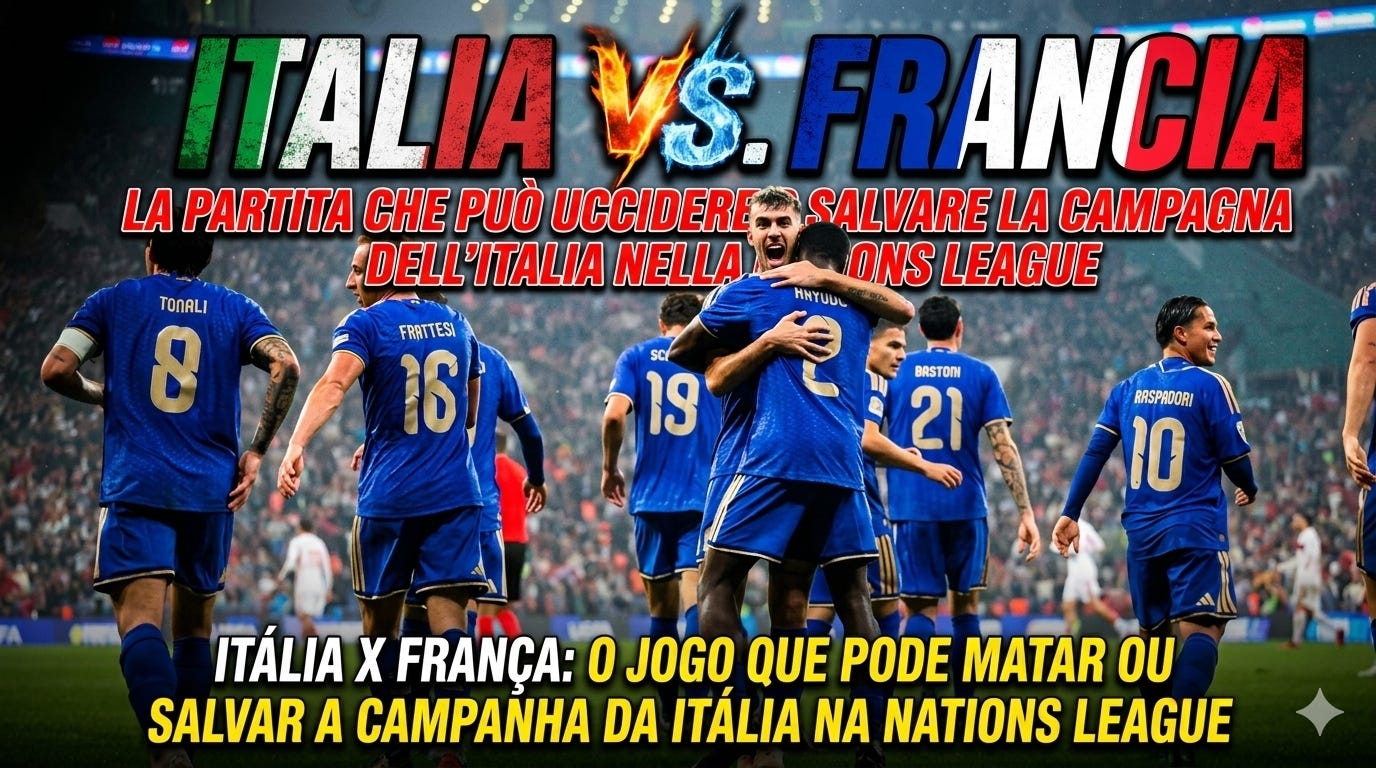 Italia-Francia: la partita che può uccidere o salvare la campagna dell'Italia nella Nations League / Itália x França: o jogo que pode matar ou salvar a campanha da Itália na Nations League Italia-Francia: la partita che può uccidere o salvare la campagna dell'Italia nella Nations League / Itália x França: o jogo que pode matar ou salvar a campanha da Itália na Nations League