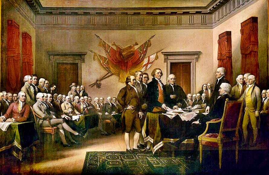Painting of the Signing of the Declaration of Independence by John Trumbull Painting of the Signing of the Declaration of Independence by John Trumbull