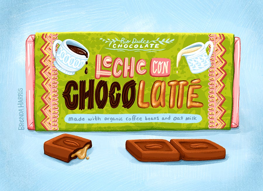 Chocolate Bar Illustration by Brenda Harris Chocolate Bar Illustration by Brenda Harris