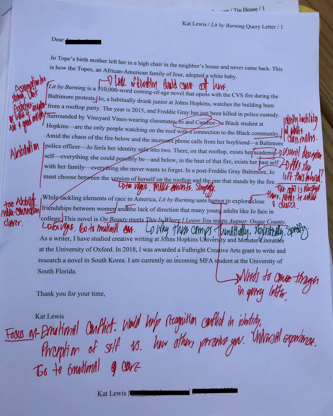 How to Write a Query Letter - by Kat Lewis - Craft with Kat