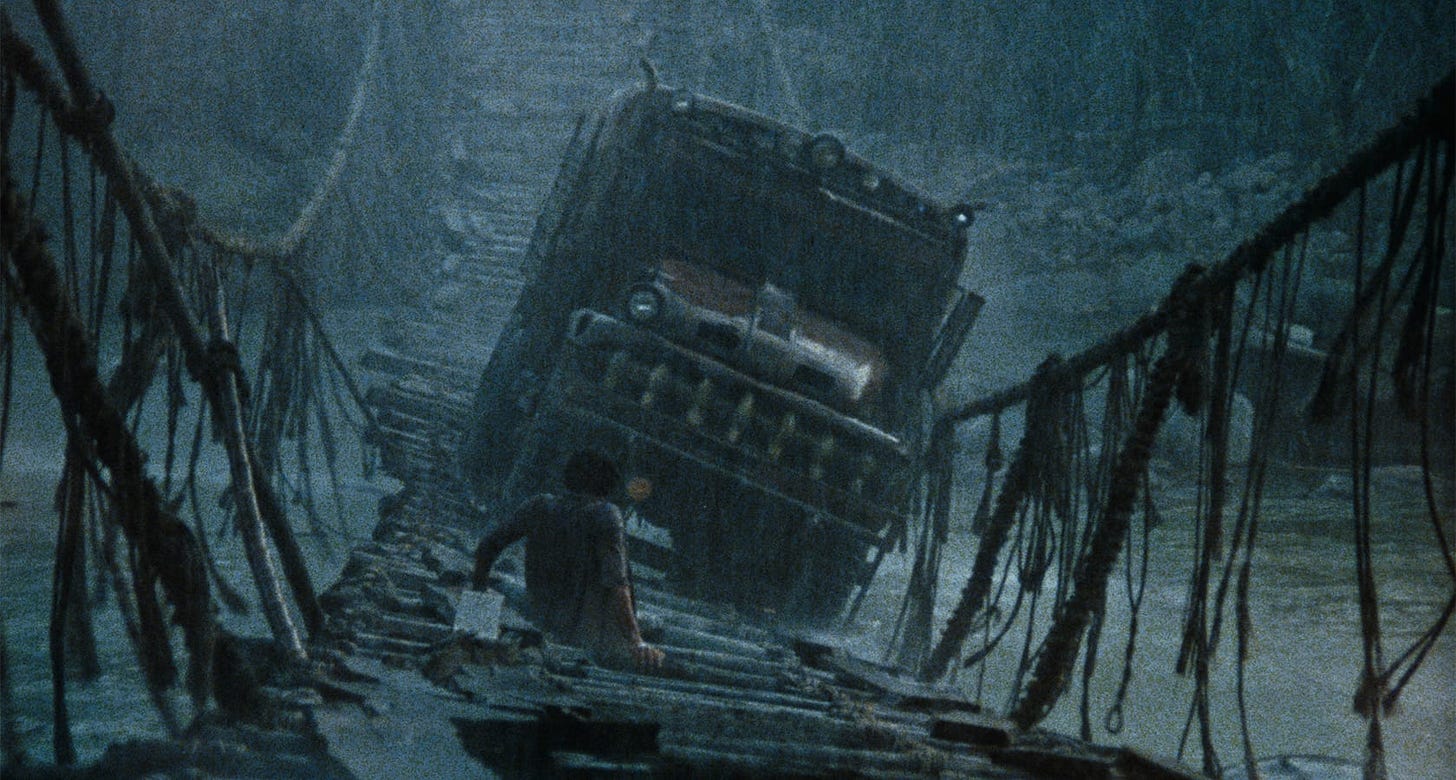 Sorcerer | Still features a truck crossing a rotten bridge.
