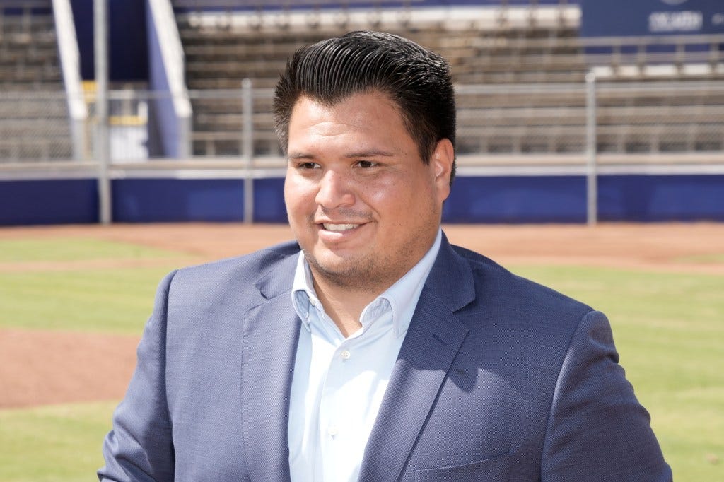 City of Compton Councilman Isaac Galvan at a ribbon-cutting ceremony.