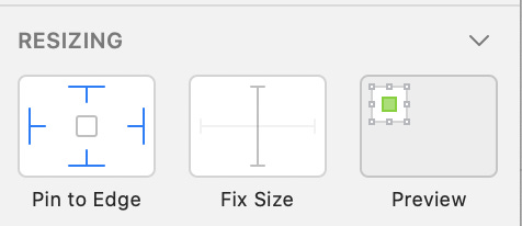Pin to the edge options Pin to the edge options